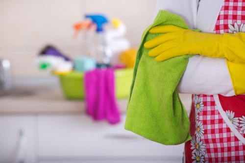 Staff trained in safe carpet cleaning methods using protective equipment