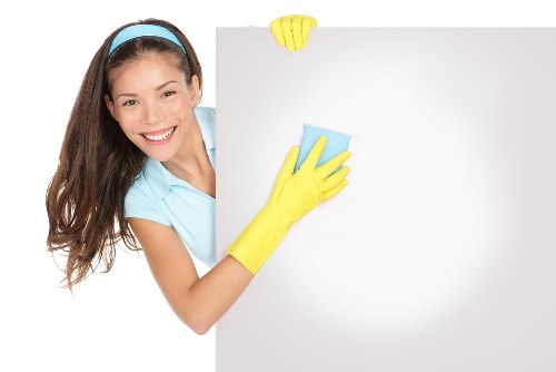 Technician inspecting professional cleaning machinery